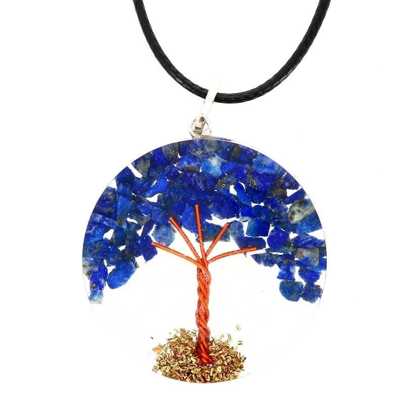 Ciondoli in orgonite e lapislazzuli con albero della vita 3.5CM