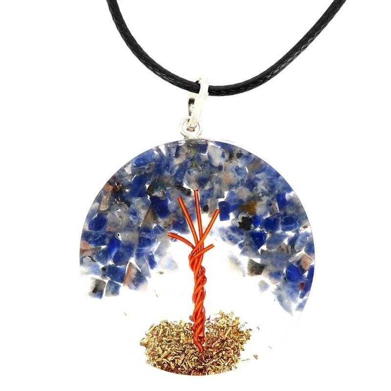 Ciondoli in orgonite e sodalite con albero della vita 3.5CM