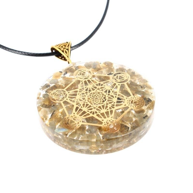 Labradorite Orgonite Metatron Pendenti 5 cm