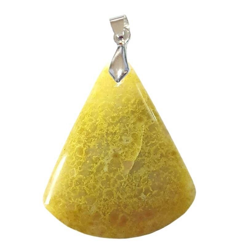 Pendenti con opale triangolare verde