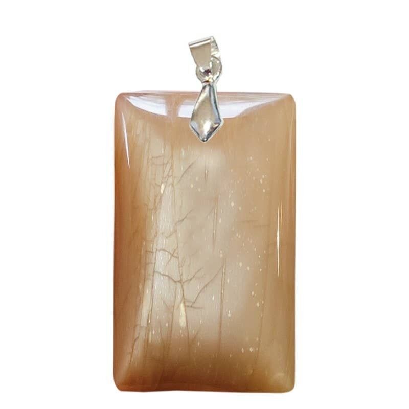 Ciondoli rettangolari in pietra di luna arancione