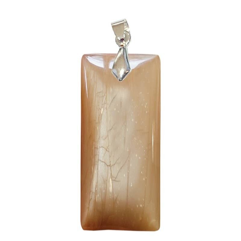 Ciondoli in pietra di luna arancione, rettangolo sottile