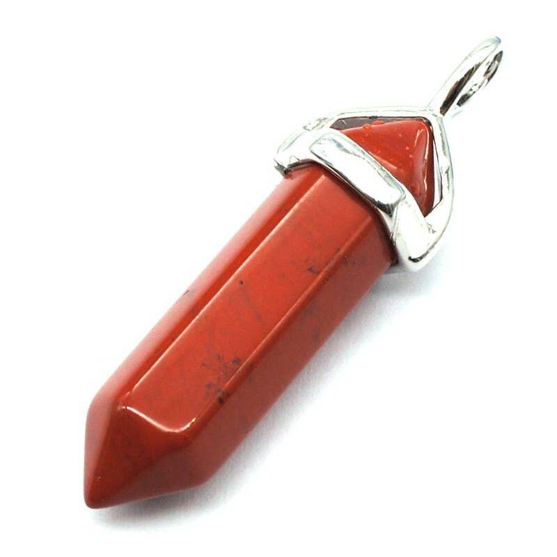 Ciondoli a punta di diaspro rosso