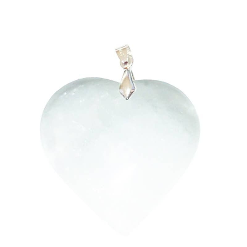 Ciondoli in quarzo bianco a cuore