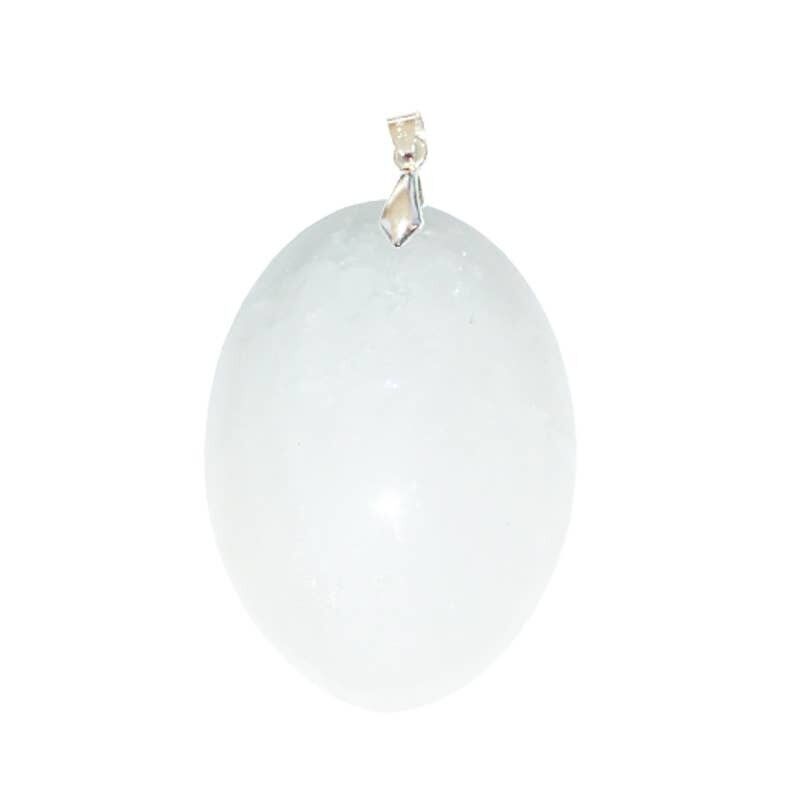 Ciondoli ovali in quarzo bianco
