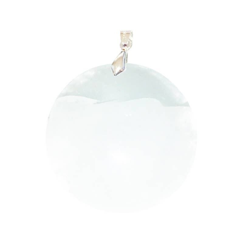 Ciondoli rotondi in quarzo bianco