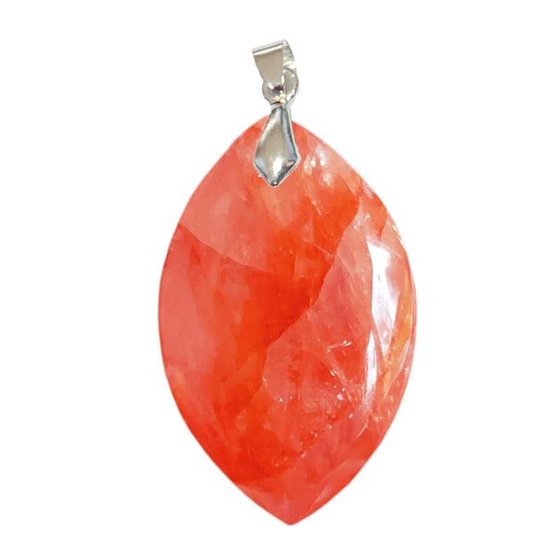 Ciondoli in quarzo ematoide arancione marchesa