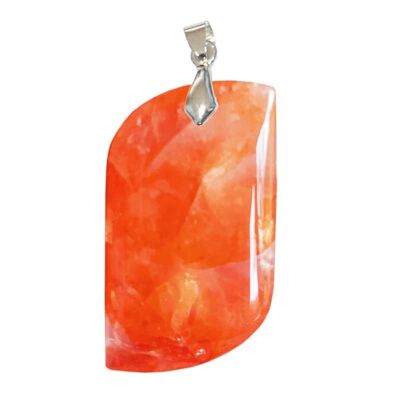 S Shape Orange Hematoid Quartz Pendants