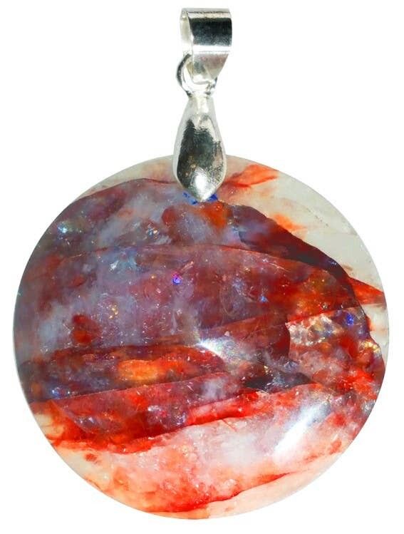 Ciondoli rotondi in quarzo ematoide rosso