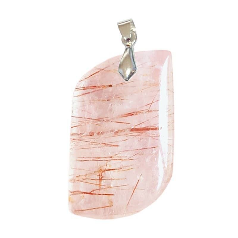 Pendente in Quarzo con Inclusioni Rutili Forma S