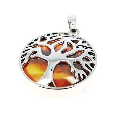 Pendentifs Œil de Tigre Arbre de Vie 2.5 cm