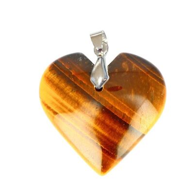 Tiger Eye EXTRA Heart Pendants