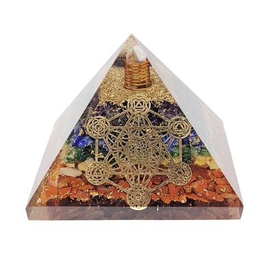 Pyramid 7 Chakras Orgonite Metatron 7.5 cm 