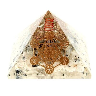 Metatron 7 Orgonite Moonstone Pyramid.5 cm 