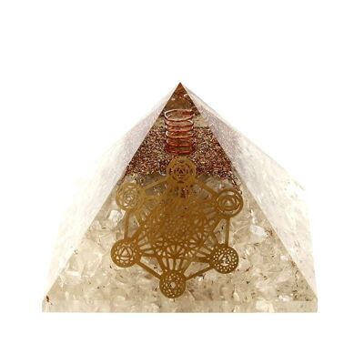 Metatron 7 Orgonite Rock Crystal Pyramid.5 cm 