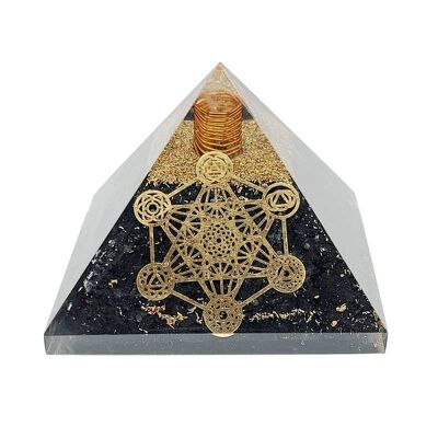 Shungite Orgonite Metatron 7 Pyramid.5 cm 