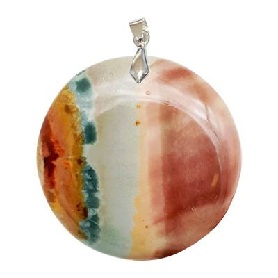 Pendentif Jaspe Polychrome (Imprimé) Rond de 2 à 5.5 cm