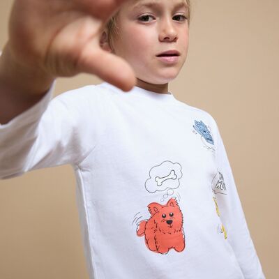JBI65292 T-shirt a maniche lunghe da bambino