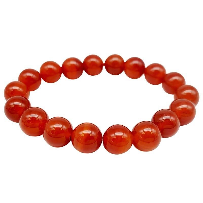 Dunkles Karneol Armband 10 mm Perlen