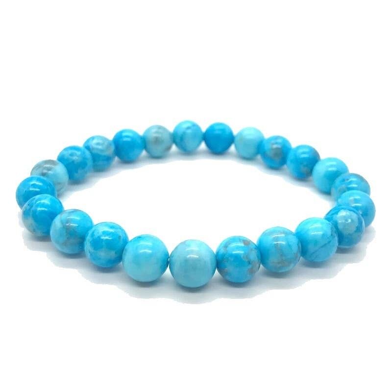 Bracciale in turchese Howlite (tinto) perline da 8 mm