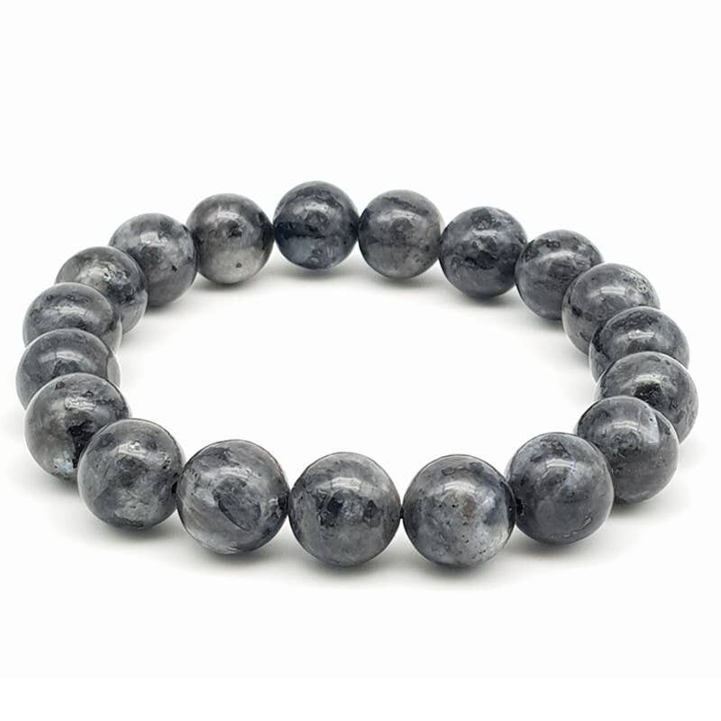 Bracciale Perle di Larvikite 10 mm