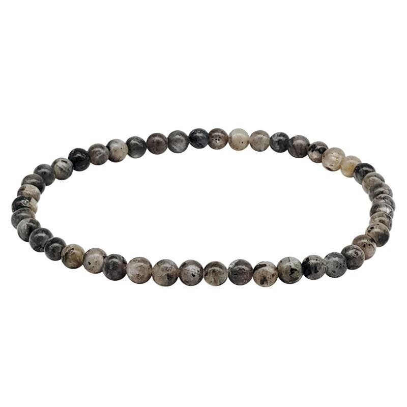 Braccialetto di perle di larvikite 4 mm