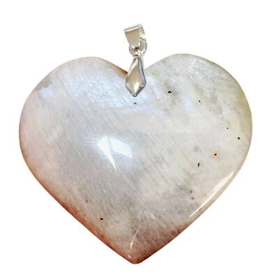 EXTRA White Labradorite Pendant from Madagascar Heart