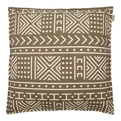Cushion Mila taupe/off white 50x50