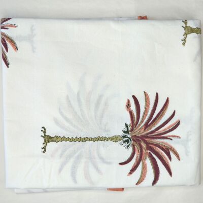 Palm Tree Pink Round Tablecloth
