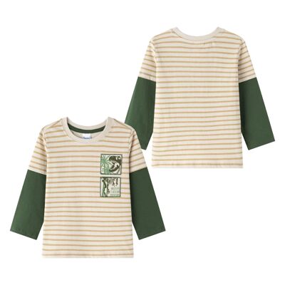 Camiseta invierno niño de manga larga doble colores JBI65211