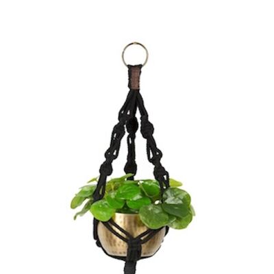 Macrame Plant Hanger M black