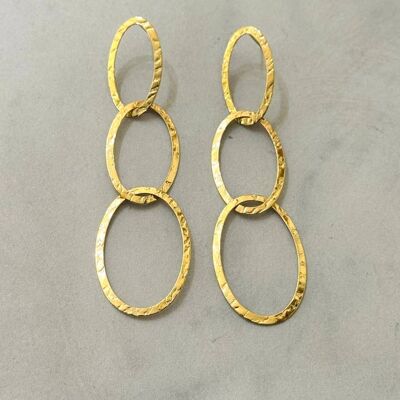 Boucles d'oreilles pendantes imperméables Goldded Trio
