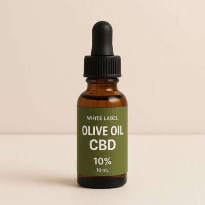 White Label CBD Oil 10% – 10 mL | EU‑Compliant | Olive Oil Carrier