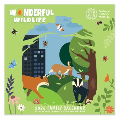 Calendario NHM Wonderful Wildlife Square Family 2026
