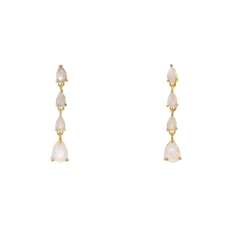 Orecchini a candela in pietra di luna
