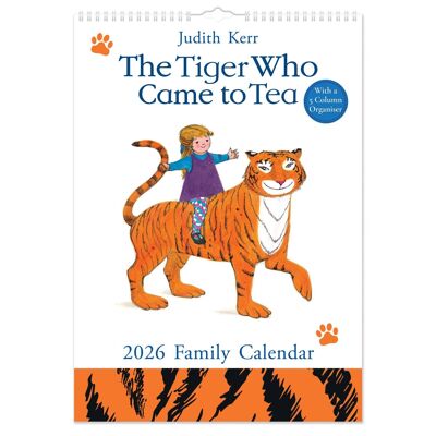 Calendrier familial 2026 « Tigre venu prendre le thé » A3