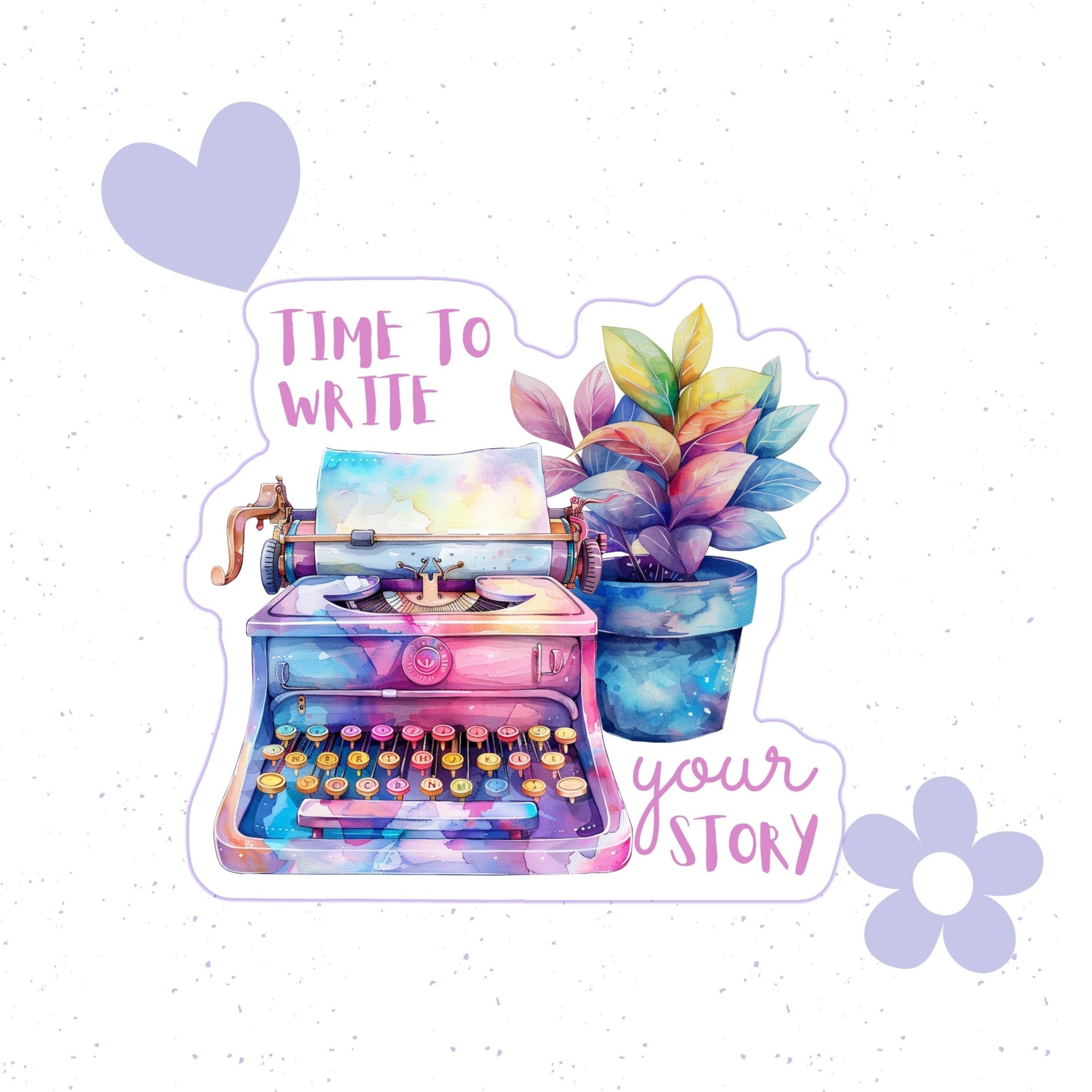 Write Your Story Dreamy Vinyl Sticker - Langlebiger Aufkleber für Laptop, Wasserflasche, Notizbuch