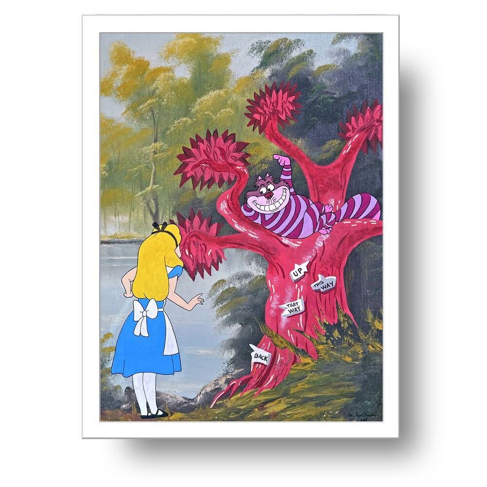 Stampa del gatto del Cheshire di Alice