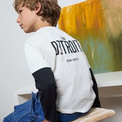 Double-sleeved long-sleeved T-shirt for children's winter clothing JBI65259