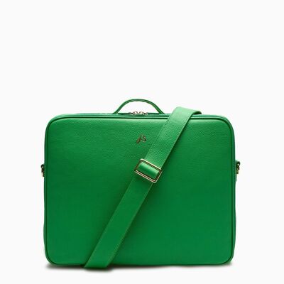 relove - Green Sustainable Leather Luca Laptop Bag