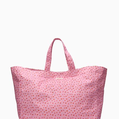 relove - Large Pink Hearts Bella Tote Bag