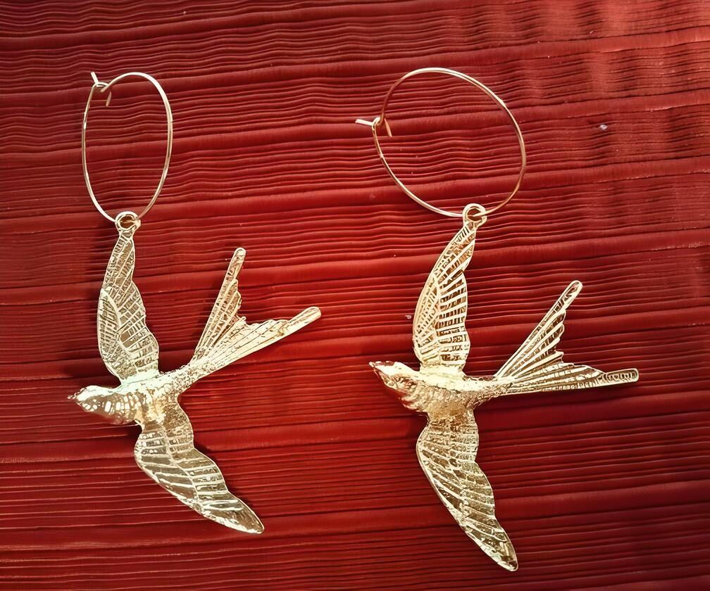 Orecchini a forma di rondine