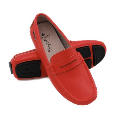 Mocasines planos de peau pour femme -Zerimar