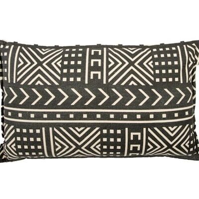 Cushion Mila black/off white 50x30