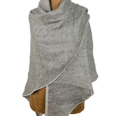 Shawl Quinty olive grey