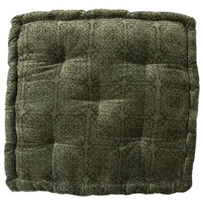 Coussin Velvet Box Violetta forêt foncée 45x45