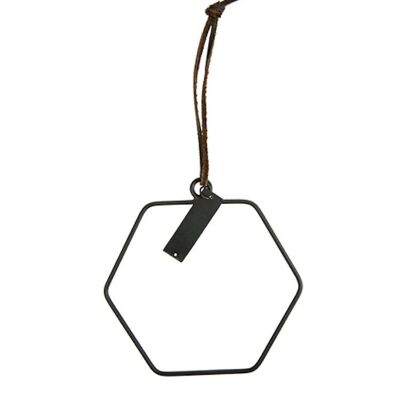 Decorazione Esagono M nero
