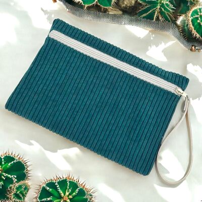 M Pouch, "Corduroy" petrolio