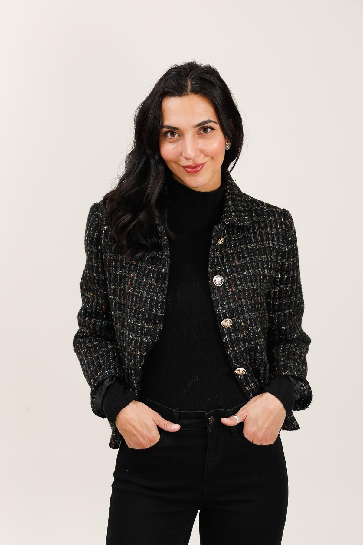 Short tweed jacket