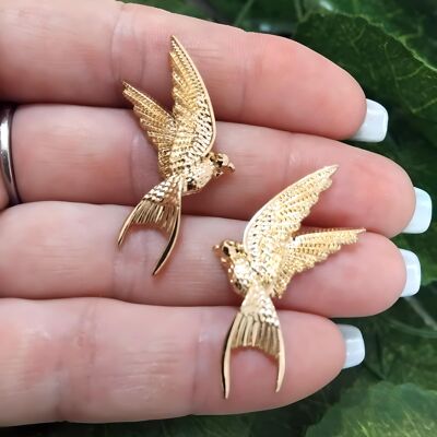 Boucles d'oreilles moineau